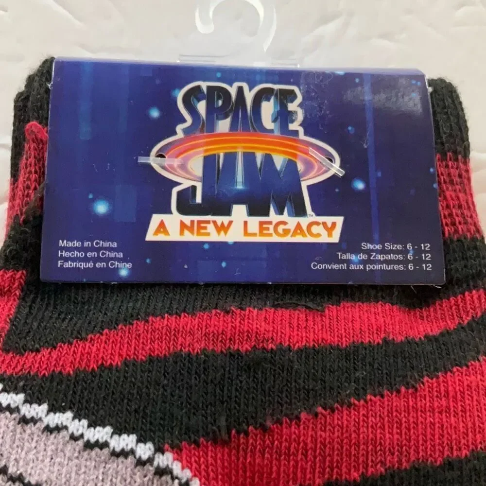 Space Jam Bugs Bunny Socks. Size 6-12. New  TuneSquad, looneytunes, basketball